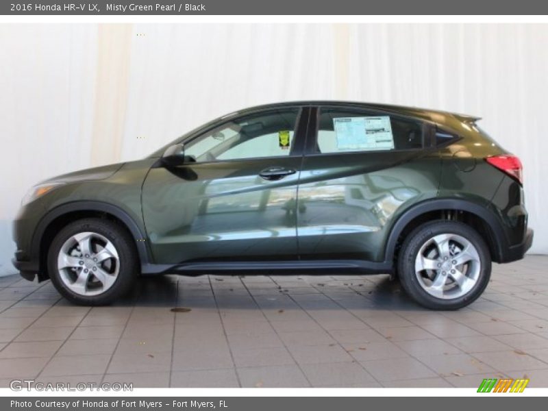 Misty Green Pearl / Black 2016 Honda HR-V LX