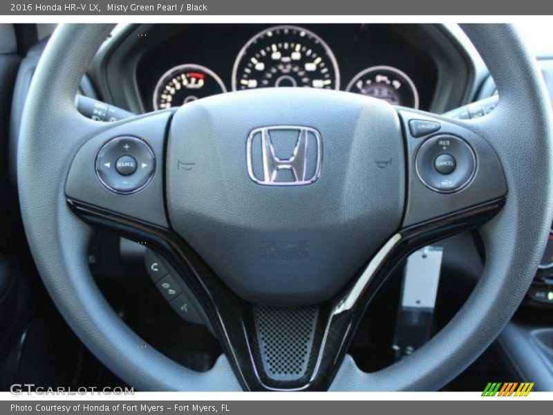 Misty Green Pearl / Black 2016 Honda HR-V LX