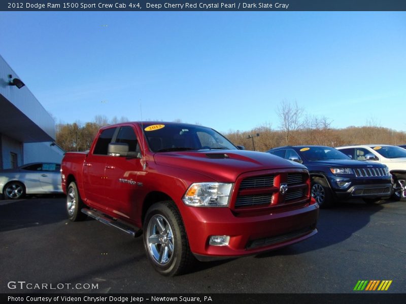 Deep Cherry Red Crystal Pearl / Dark Slate Gray 2012 Dodge Ram 1500 Sport Crew Cab 4x4