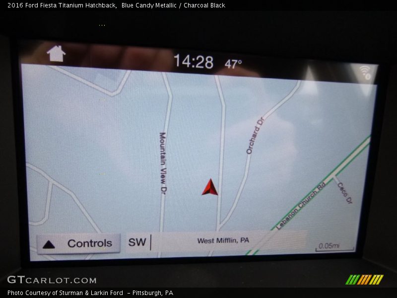 Blue Candy Metallic / Charcoal Black 2016 Ford Fiesta Titanium Hatchback