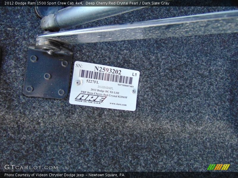 Deep Cherry Red Crystal Pearl / Dark Slate Gray 2012 Dodge Ram 1500 Sport Crew Cab 4x4