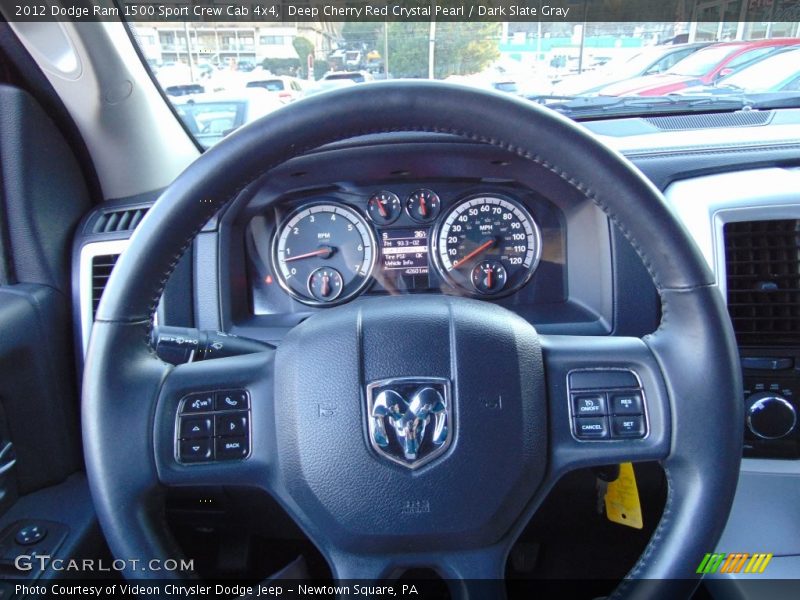 Deep Cherry Red Crystal Pearl / Dark Slate Gray 2012 Dodge Ram 1500 Sport Crew Cab 4x4