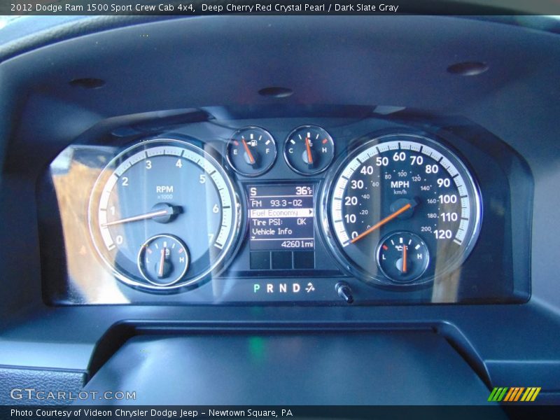 Deep Cherry Red Crystal Pearl / Dark Slate Gray 2012 Dodge Ram 1500 Sport Crew Cab 4x4