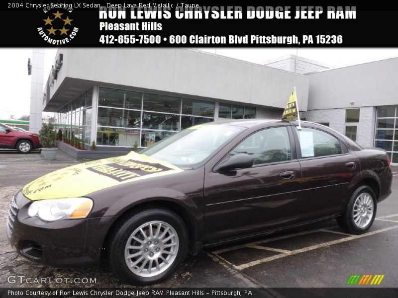 Deep Lava Red Metallic / Taupe 2004 Chrysler Sebring LX Sedan