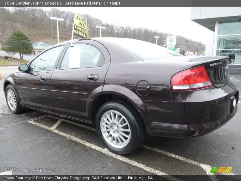 Deep Lava Red Metallic / Taupe 2004 Chrysler Sebring LX Sedan