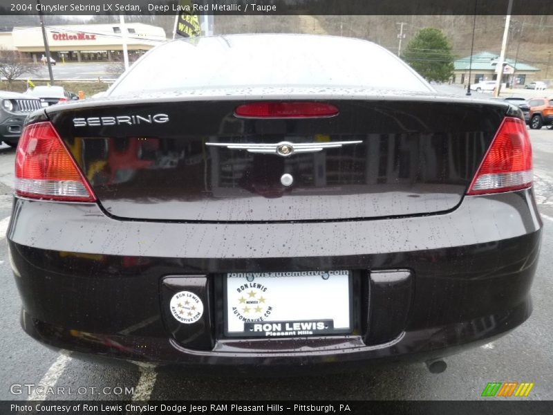 Deep Lava Red Metallic / Taupe 2004 Chrysler Sebring LX Sedan