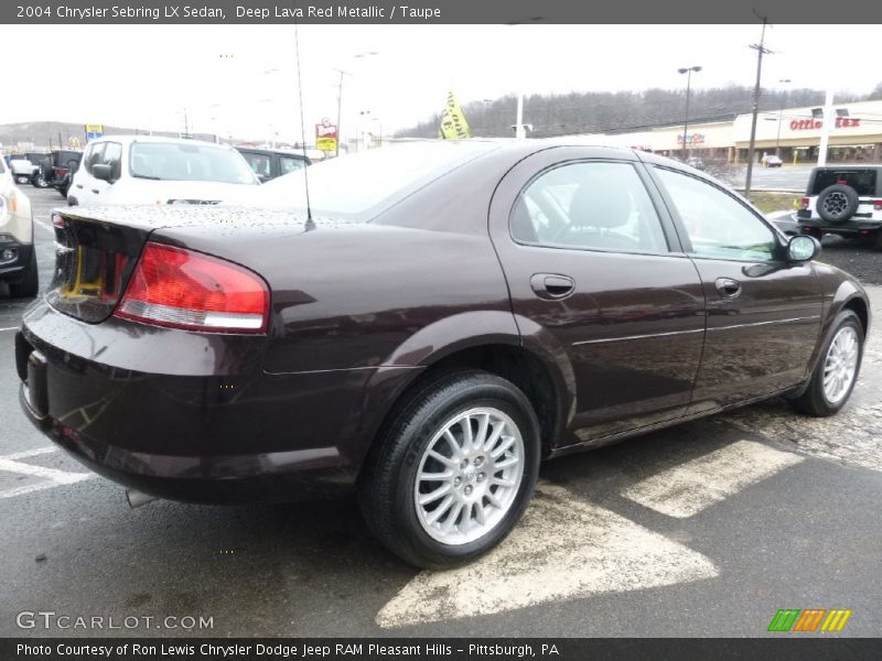 Deep Lava Red Metallic / Taupe 2004 Chrysler Sebring LX Sedan