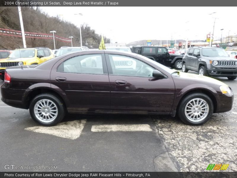Deep Lava Red Metallic / Taupe 2004 Chrysler Sebring LX Sedan