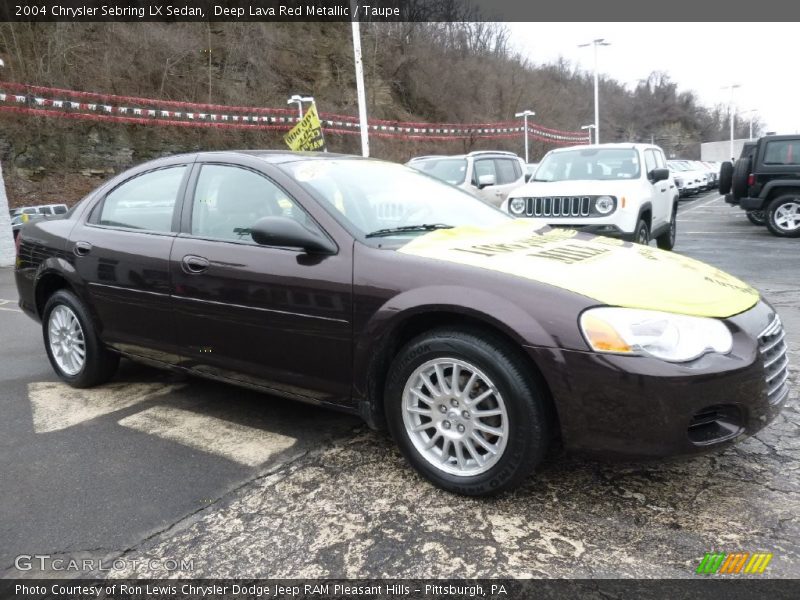 Deep Lava Red Metallic / Taupe 2004 Chrysler Sebring LX Sedan