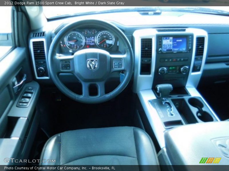 Bright White / Dark Slate Gray 2012 Dodge Ram 1500 Sport Crew Cab