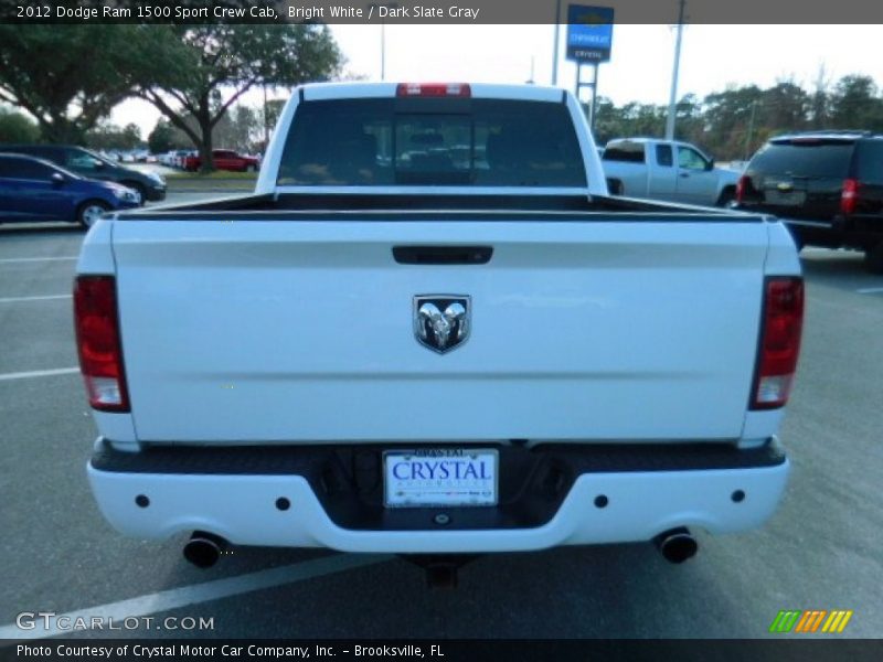 Bright White / Dark Slate Gray 2012 Dodge Ram 1500 Sport Crew Cab