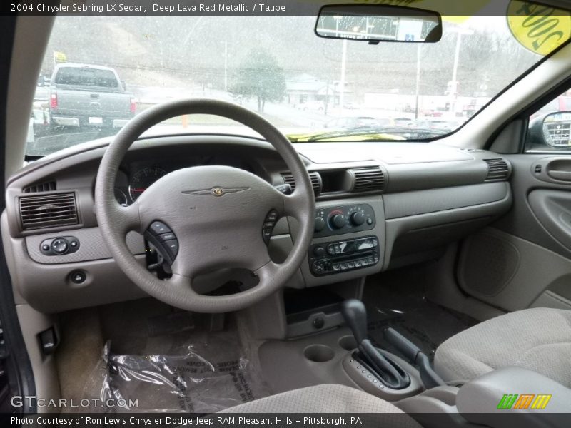 Deep Lava Red Metallic / Taupe 2004 Chrysler Sebring LX Sedan