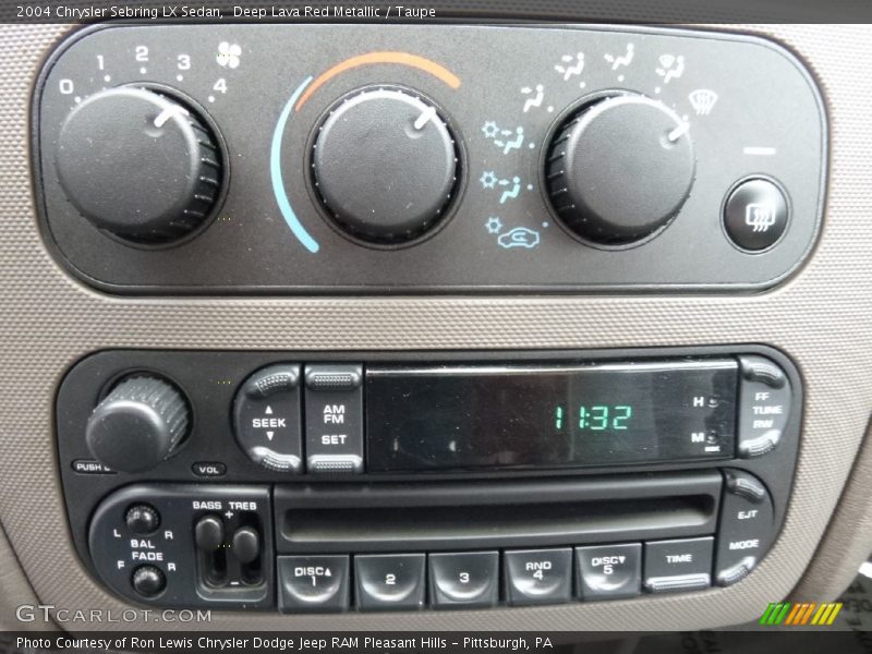 Deep Lava Red Metallic / Taupe 2004 Chrysler Sebring LX Sedan