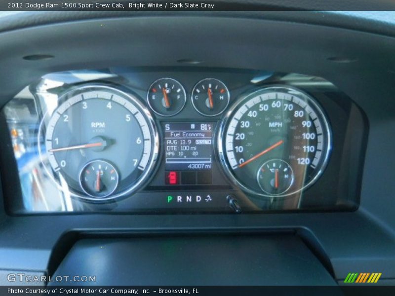 Bright White / Dark Slate Gray 2012 Dodge Ram 1500 Sport Crew Cab