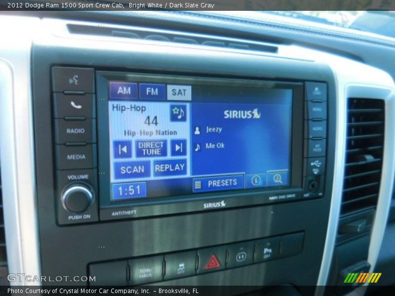 Bright White / Dark Slate Gray 2012 Dodge Ram 1500 Sport Crew Cab