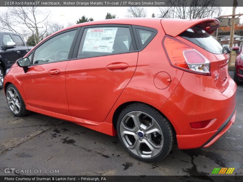 Molten Orange Metallic Tri-coat / ST Recaro Smoke Storm 2016 Ford Fiesta ST Hatchback