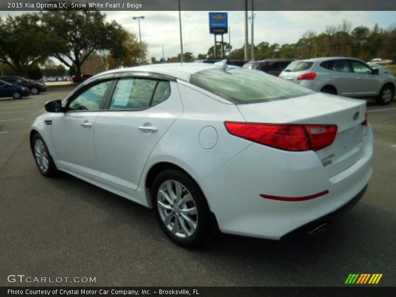 Snow White Pearl / Beige 2015 Kia Optima LX