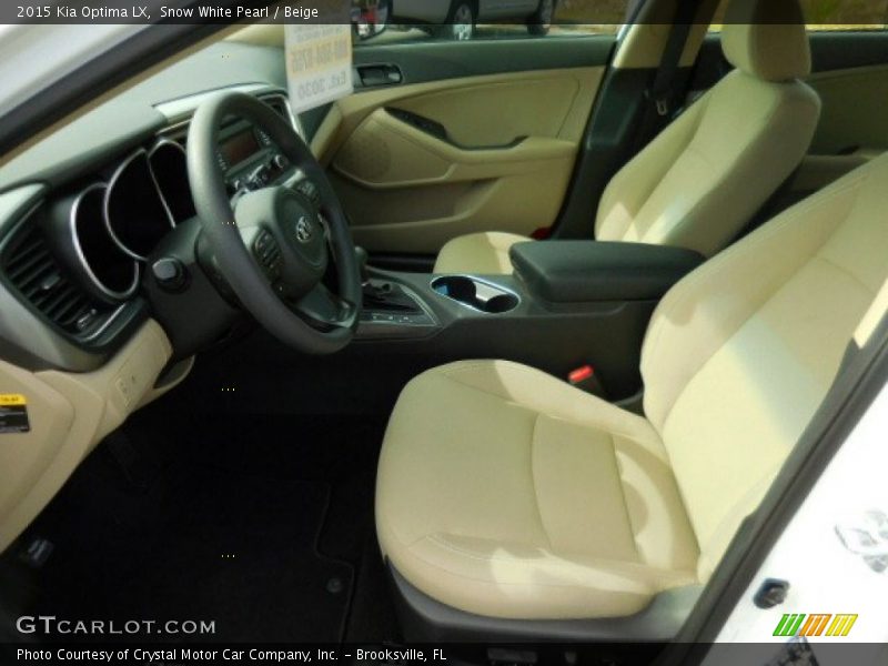 Snow White Pearl / Beige 2015 Kia Optima LX