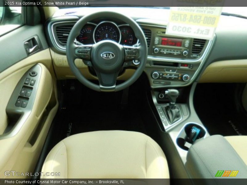 Snow White Pearl / Beige 2015 Kia Optima LX
