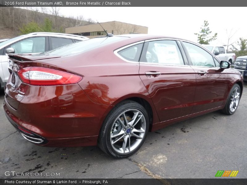 Bronze Fire Metallic / Charcoal Black 2016 Ford Fusion Titanium AWD