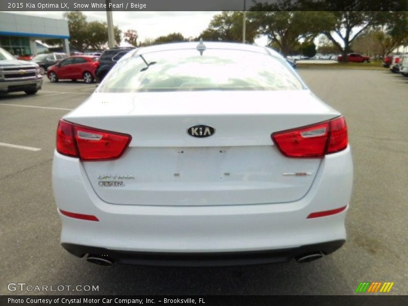 Snow White Pearl / Beige 2015 Kia Optima LX