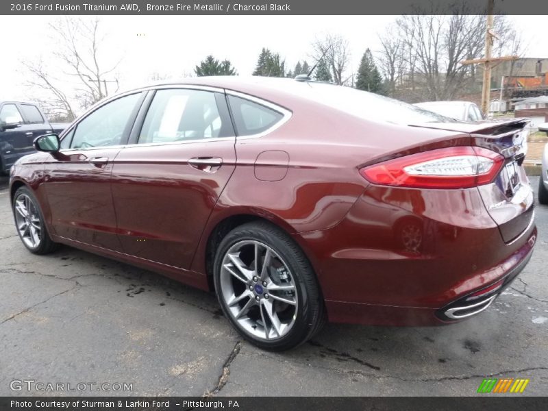 Bronze Fire Metallic / Charcoal Black 2016 Ford Fusion Titanium AWD