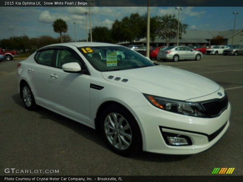 Snow White Pearl / Beige 2015 Kia Optima LX