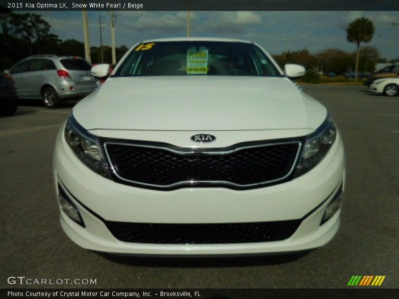 Snow White Pearl / Beige 2015 Kia Optima LX
