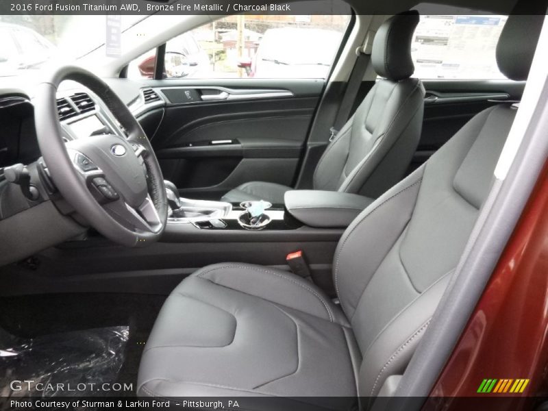 Bronze Fire Metallic / Charcoal Black 2016 Ford Fusion Titanium AWD