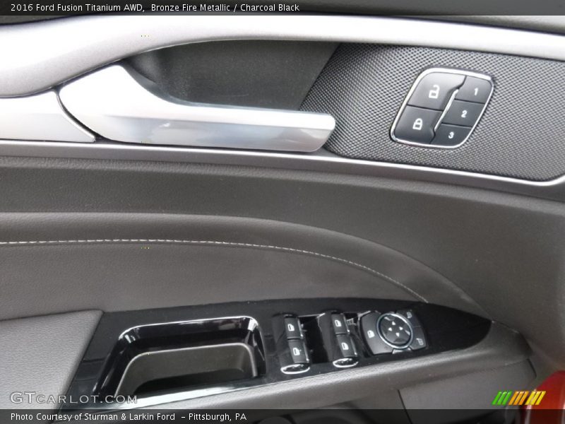 Bronze Fire Metallic / Charcoal Black 2016 Ford Fusion Titanium AWD