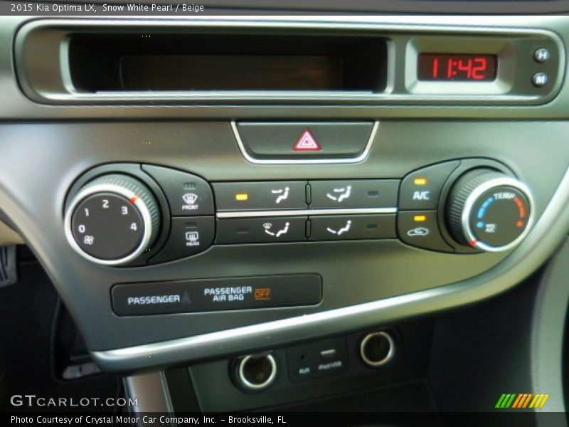 Snow White Pearl / Beige 2015 Kia Optima LX