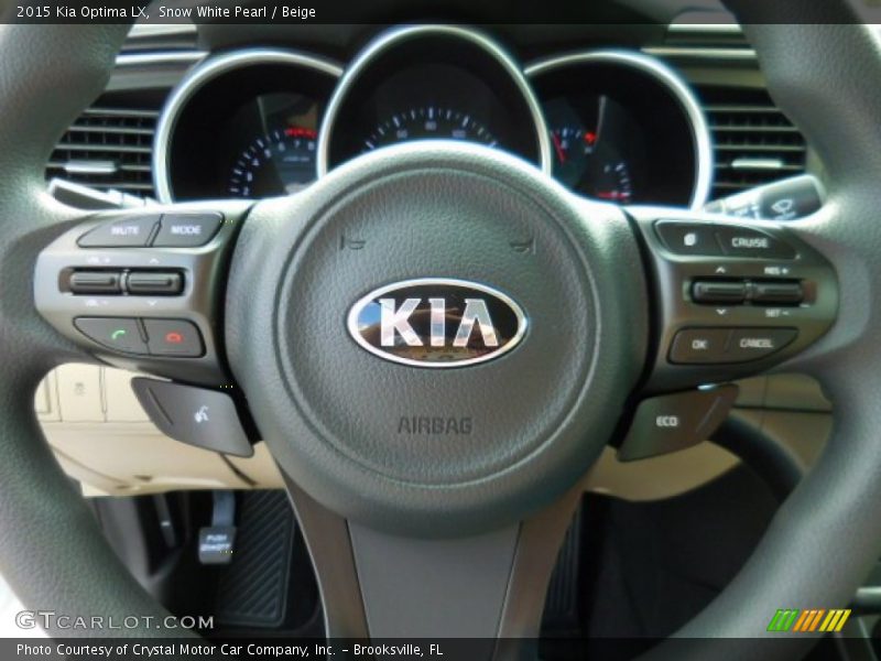 Snow White Pearl / Beige 2015 Kia Optima LX