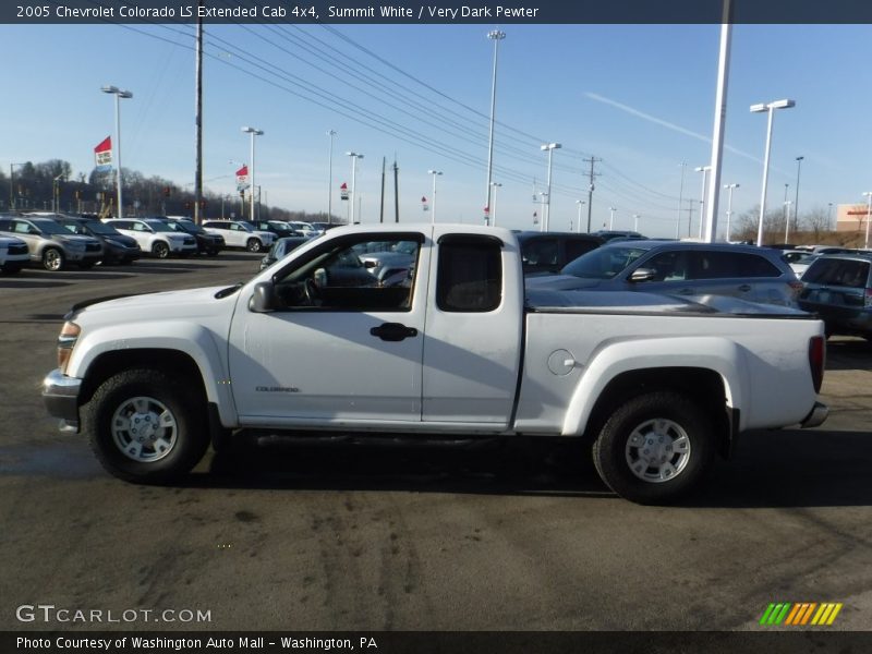 Summit White / Very Dark Pewter 2005 Chevrolet Colorado LS Extended Cab 4x4