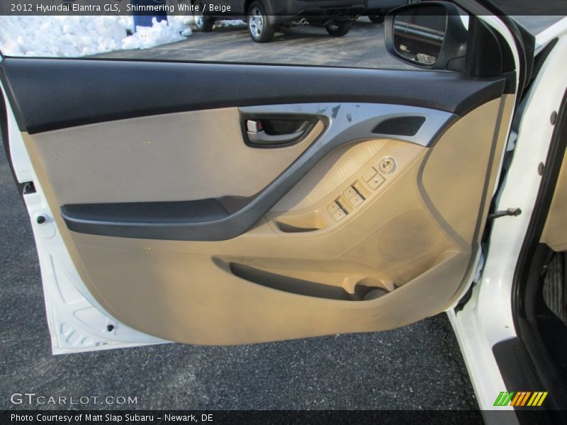 Shimmering White / Beige 2012 Hyundai Elantra GLS