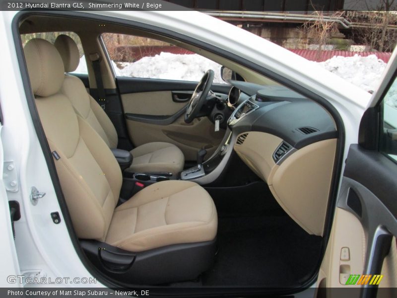 Shimmering White / Beige 2012 Hyundai Elantra GLS