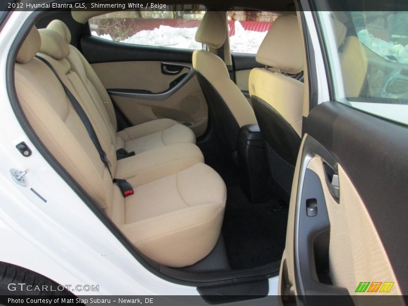 Shimmering White / Beige 2012 Hyundai Elantra GLS