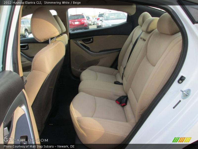 Shimmering White / Beige 2012 Hyundai Elantra GLS