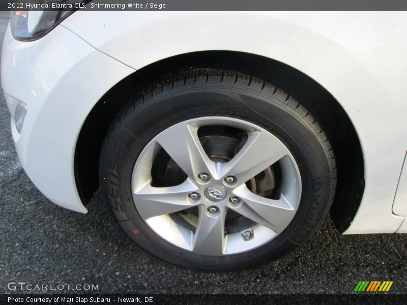 Shimmering White / Beige 2012 Hyundai Elantra GLS