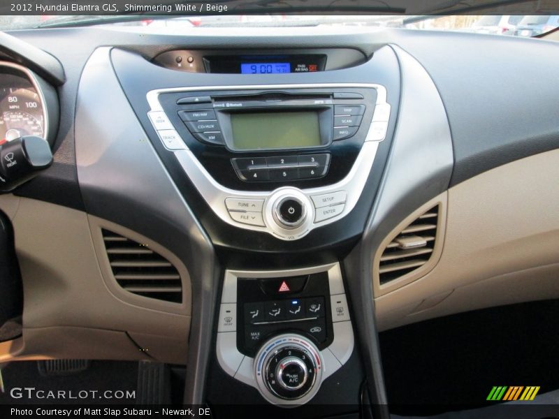 Shimmering White / Beige 2012 Hyundai Elantra GLS