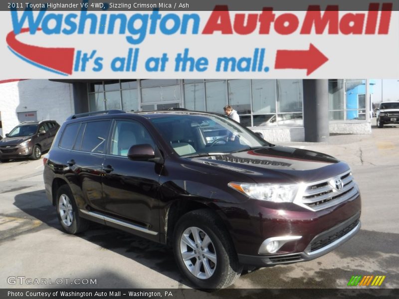 Sizzling Crimson Mica / Ash 2011 Toyota Highlander V6 4WD