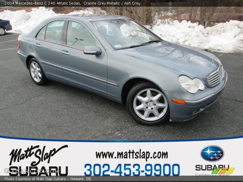 Granite Grey Metallic / Ash Grey 2004 Mercedes-Benz C 240 4Matic Sedan