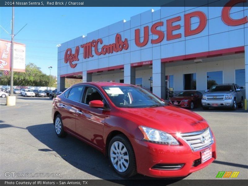 Red Brick / Charcoal 2014 Nissan Sentra S