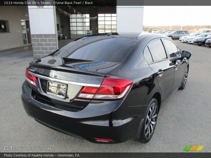 Crystal Black Pearl / Black 2014 Honda Civic EX-L Sedan
