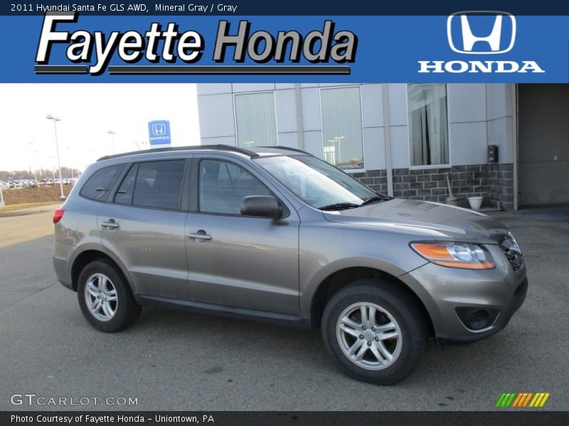 Mineral Gray / Gray 2011 Hyundai Santa Fe GLS AWD