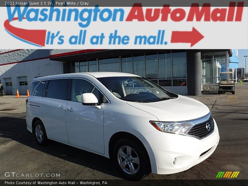 Pearl White / Gray 2011 Nissan Quest 3.5 SV