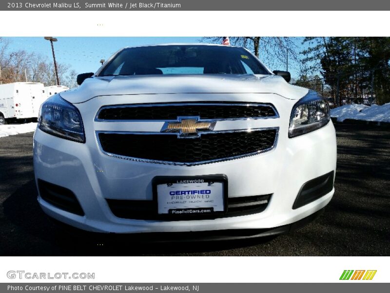 Summit White / Jet Black/Titanium 2013 Chevrolet Malibu LS
