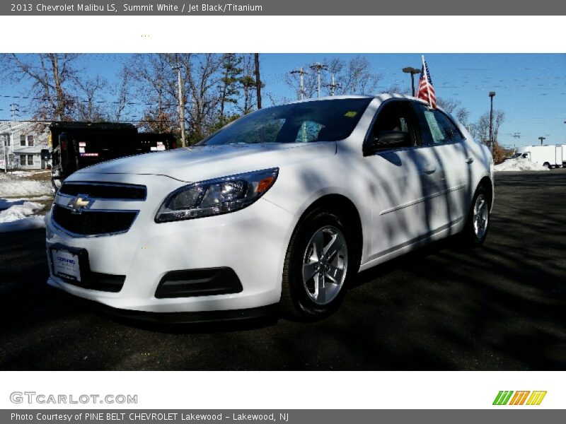 Summit White / Jet Black/Titanium 2013 Chevrolet Malibu LS