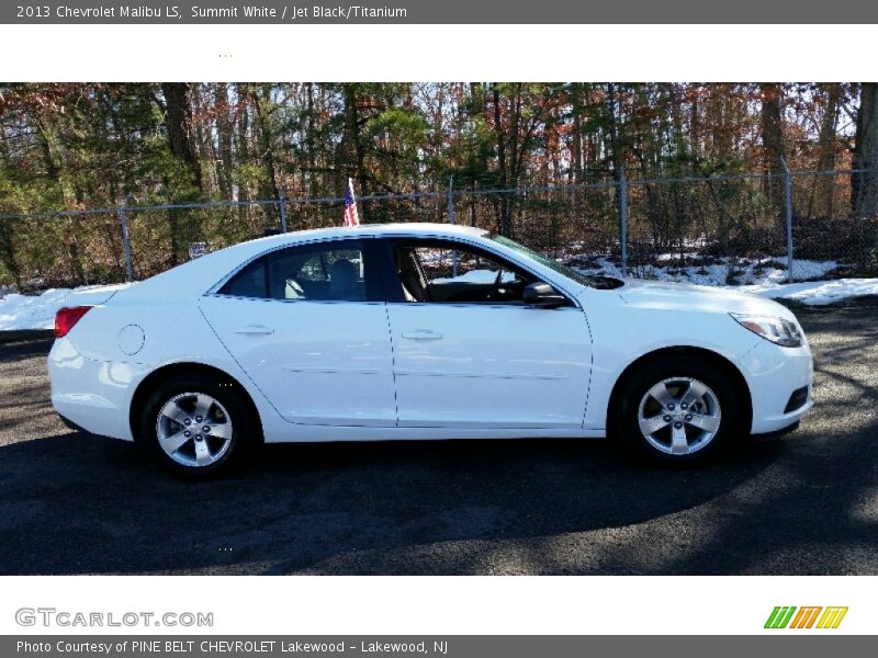 Summit White / Jet Black/Titanium 2013 Chevrolet Malibu LS