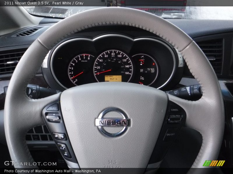 Pearl White / Gray 2011 Nissan Quest 3.5 SV