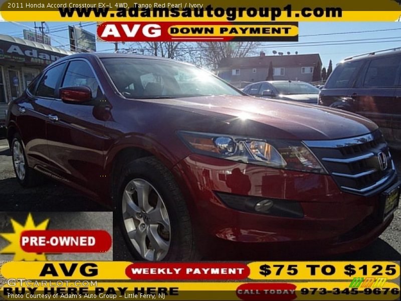 Tango Red Pearl / Ivory 2011 Honda Accord Crosstour EX-L 4WD